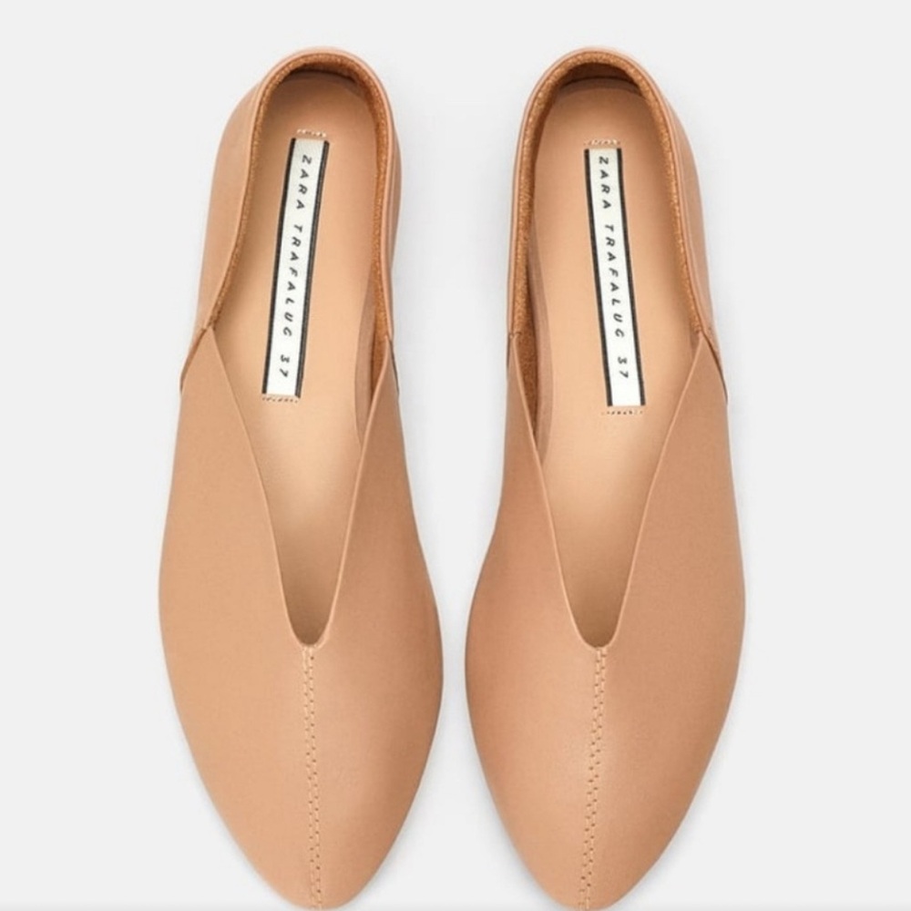 Zara Women's Cream Loafers